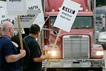 Protest Mexican trucks at Otay mesa